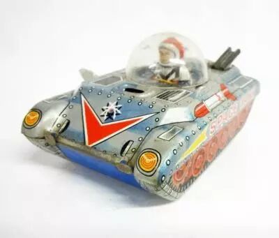 Space Toys - Takatoku V�hicule � remonter en t�le - Space Tank (Japon 1960\'s)
