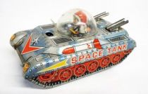 Space Toys - Takatoku Véhicule à remonter en tôle - Space Tank (Japon 1960\'s)