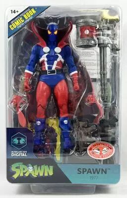 Spawn Page Punchers - McFarlane Toys - Spawn 1977 (Red & Blue) Platinium Edition
