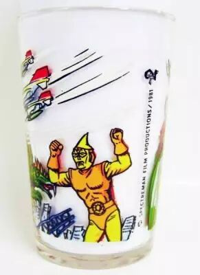 Spectreman - Amora Mustard glass - Spectreman defends the city against Monsters