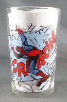 Spideman - Amora Mustard Glass - Spider-man passes through the window (vintage TV series)