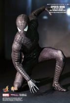 Spider-Man 3 - Black costume Spidey (Tobey Maguire) 12\  figure with Sandman diorama - Hot Toys Sideshow MMS165