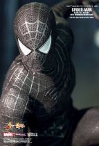 Spider-Man 3 - Spidey costume noir (Tobey Maguire) avec diorama Sandman - Figurine 30cm Hot Toys Sideshow MMS165
