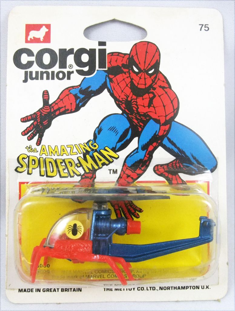 Spider-Man - Corgi Junior Ref. 75 - Spidercopter (mint on card)