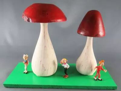 Spirou - Figurine Pr�mium Bonbons L�o - Sc�nette avec Spirou Fantasio & Champignac
