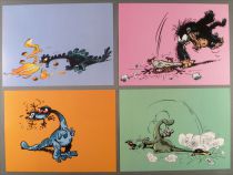Spirou - L\'univers Monstrueux de Franquin Pochette Complète de 8 Cartes Postales 1989