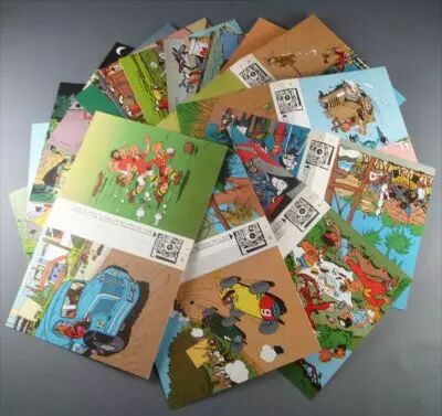 Spirou - S�rie Compl�te de 36 Cartes Postales Tr�sor Journal Franquin 1985