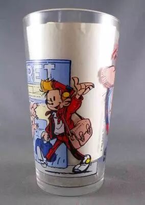 Spirou - Verre � moutarde Amora - Spirou & Seccotine