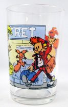 Spirou - Verre à moutarde Amora - Spirou & Seccotine
