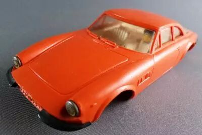 Stabo 40015 - Carrosserie de Ferrari 500 GT Orange Vitrage Transparent Parechocs Noirs sans Boite 1/32 2