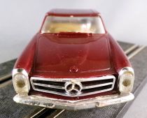 Stabo 40016 - Mercedes 230SL Burgundy Clear Glazing Chromed Bumpers no Box 1:32