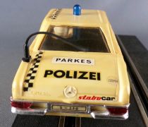 Stabo 40016 - Mercedes 230SL Police Beige Vitrage Transparent Parechocs Chrome sans Boite 1/32