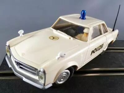 Stabo 40016 - Mercedes 230SL Police White Clear Glazing Grey Bumpers Rear View Mirrors no Box 1:32