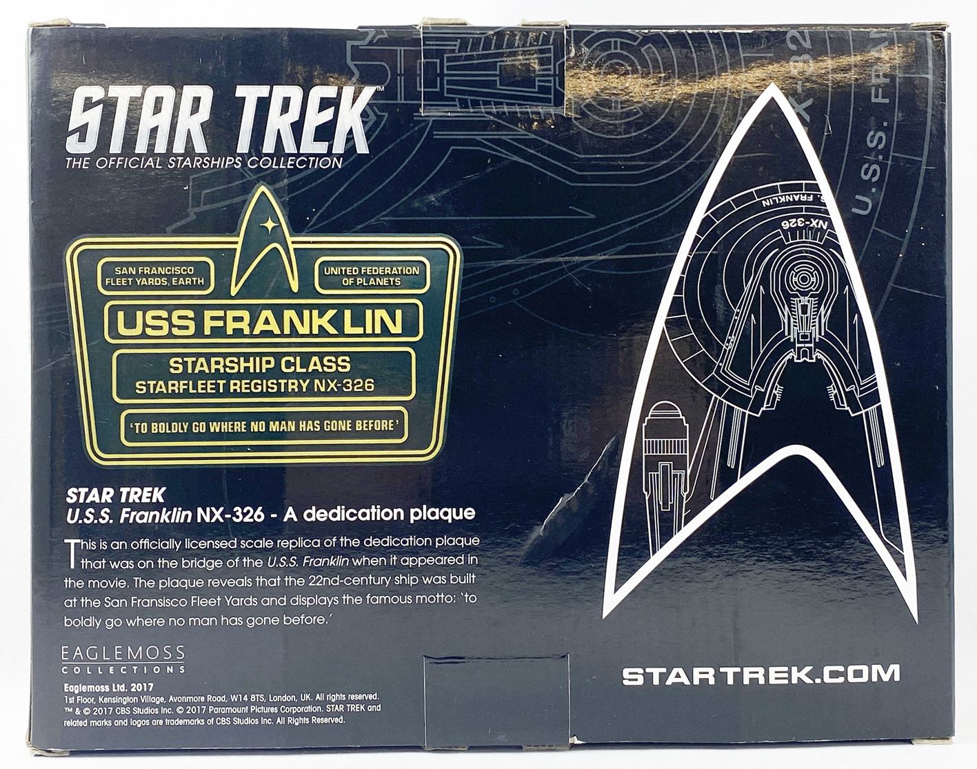 eaglemoss star trek dedication plaque