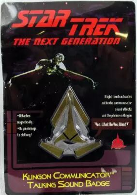 Star Trek The Next Generation - Paramout Pictures - Klingon Communicator Talking Sound Badge