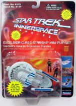 Star Trek The Next Generation - Playmates - Innerspace Series Mini Playset - Excelsior-Class Starship with LaForge & Riker