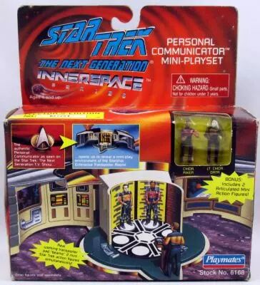 Star Trek The Next Generation - Playmates - Innerspace Series Mini-Playset - Personal Communicator / Transporter Room