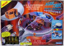 Star Trek The Next Generation - Playmates - Innerspace Series Mini Playset - USS Enterprise NCC-1701-D with Picard, Data, Riker