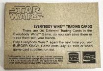 Star Wars / ESB 1980 - Burger King / Coca Cola Promotional Trading Cards (set de 32 cards)