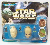 Star Wars - Galoob MicroMachines - Mini-Heads Collection IV (Bib Fortuna, Figrin D\'An & Scout Trooper)