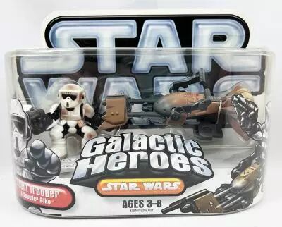 Star Wars - Hasbro - Figurine Galactic Heroes - Scout Trooper & Speeder Bike