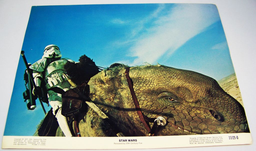 Star Wars - Lobby Card (1977) - Sandtrooper on Dewback