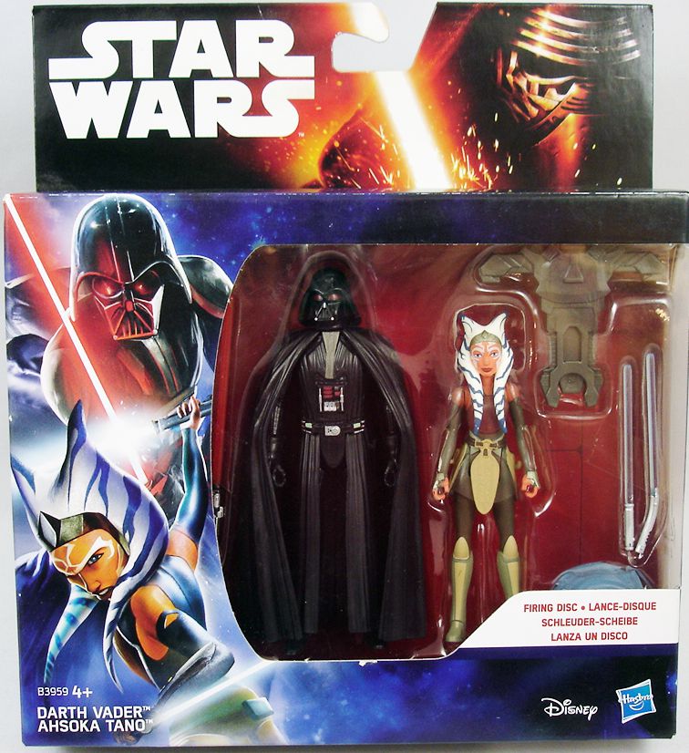 Darth Vader Ahsoka Tano mit Schleuderscheibe B3959 Star Wars Hasbro Figur