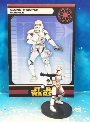 Star Wars Miniatures Lot of 4 clone troopers w/cards Wizards of the Coast 