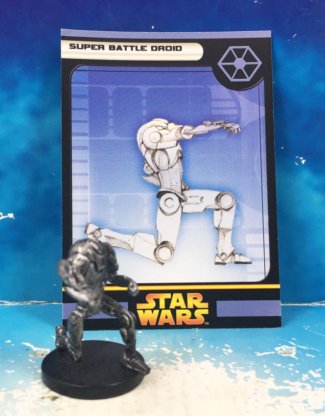 Star Wars Miniatures Universe Battle Droid with card 6/60 