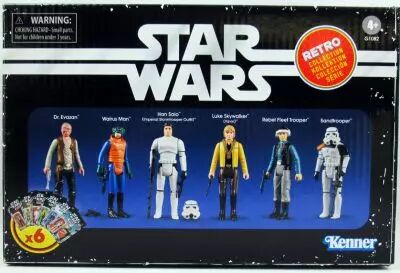 Star Wars (Retro Collection Series) - Hasbro - A New Hope 6-pack : Dr Evazan, Walrus Man, Sandtrooper, Rebel Fleet Trooper...