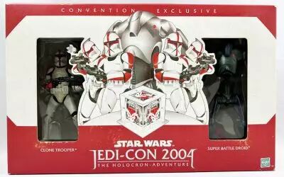Star Wars (Saga Collection) - Hasbro - Clone Trooper & Super Battle Droid (Jedi-Con 2004: The Holocron Adventure)