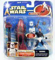 Star Wars (Saga Collection) - Hasbro - Clone Trooper (with Speeder Bike)