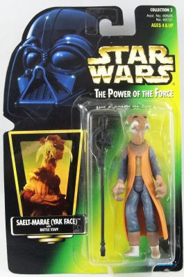 Star Wars The Power of The Force Saelt-Marae W/ Battle Staff Action Figure 