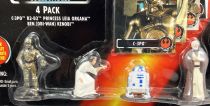 Star Wars (The Power of the Force) Die Cast Metal Collectibles - Kenner - C-3PO, R2-D2, Princess Leia, Ben Kenobi 4-pack
