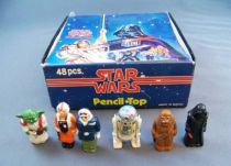 Star Wars 1982 - Lot de 6 Embouts à Crayon + Présentoir Magasin H.C. Ford