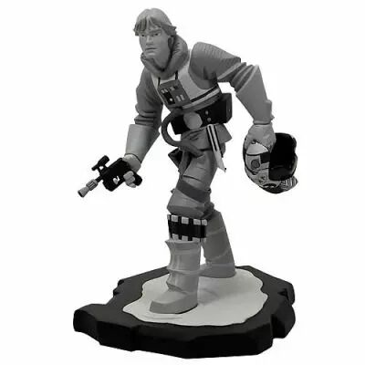 Star Wars Aniamted - Gentle Giant Maquette - Luke Skywalker (Balck & White Edition)