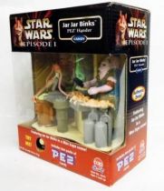 Star Wars Episode 1 - PEZ dispenser - Jar Jar Binks in a Mos Espa scene