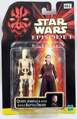 Star Wars Episode 1 (The Phantom Menace) - Hasbro - Queen Amidala & Bonus Battle Droid