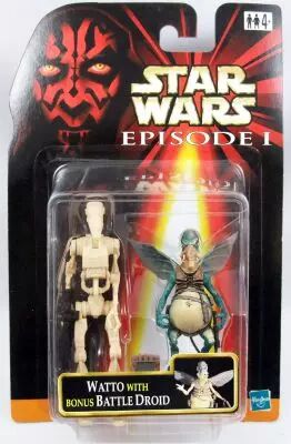 Star Wars Episode 1 (The Phantom Menace) - Hasbro - Watto & Bonus Battle Droid