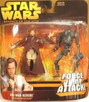 Star Wars Episode III (Revenge of the Sith) - Hasbro - Obi-Wan Kenobi & Super Battle Droid (Force jump attack)