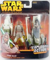 Star Wars Episode III (Revenge of the Sith) - Hasbro - Stass Allie & BARC Speeder (Exploding Action)