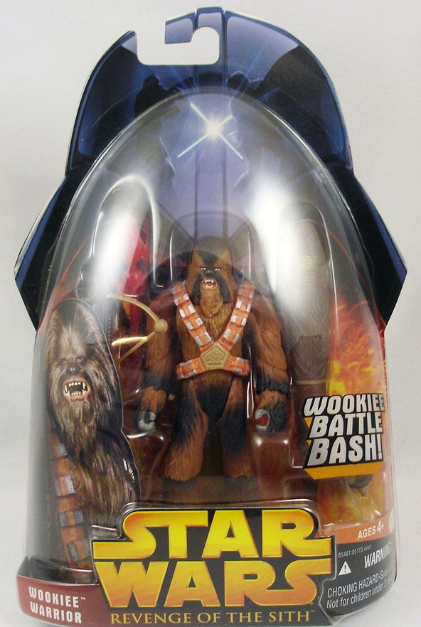Dark Tan 2005 STAR WARS Revenge of the Sith ROTS MOC #43 Wookiee Warrior 