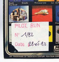 Star Wars La Guerre des Etoiles 1979 - Meccano - Chiquetaba (Chewbacca) carte carrée 20-A card Pilot Run