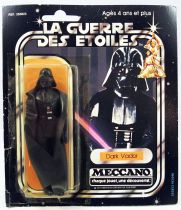 Star Wars La Guerre des Etoiles 1979 - Meccano - Dark Vador (Darth Vader) square card 20-A Pilot Run