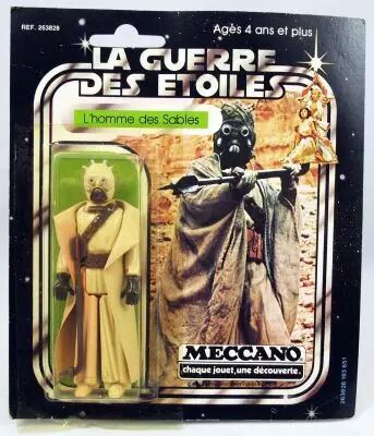 Star Wars La Guerre des Etoiles 1979 - Meccano - L\'homme des Sables (Sand People) carte carr�e 20-A card Pilot Run