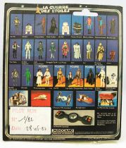 Star Wars La Guerre des Etoiles 1979 - Meccano - L\'homme des Sables (Sand People) square card 20-A cardback Pilot Run