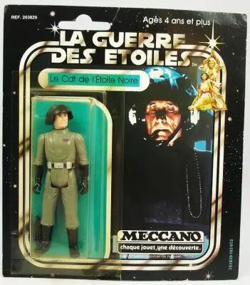 Star Wars La Guerre des Etoiles 1979 - Meccano - Le Cdt de l\'Etoile Noire Death Squad Commander carte carr�e