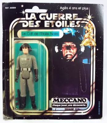 Star Wars La Guerre des Etoiles 1979 - Meccano - Le Cdt de l\'Etoile Noire (Death Squad Commander) carte carr�e 20-A Pilot Run