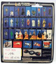 Star Wars La Guerre des Etoiles 1979 - Meccano - Le Cdt de l\'Etoile Noire (Death Squad Commander) square card 20-A Pilot Run