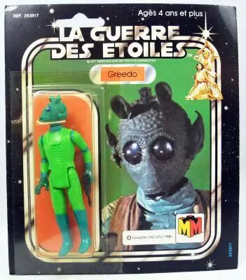Star Wars La Guerre des Etoiles 1981 - Meccano - Greedo - carte carr�e 20-C cardback
